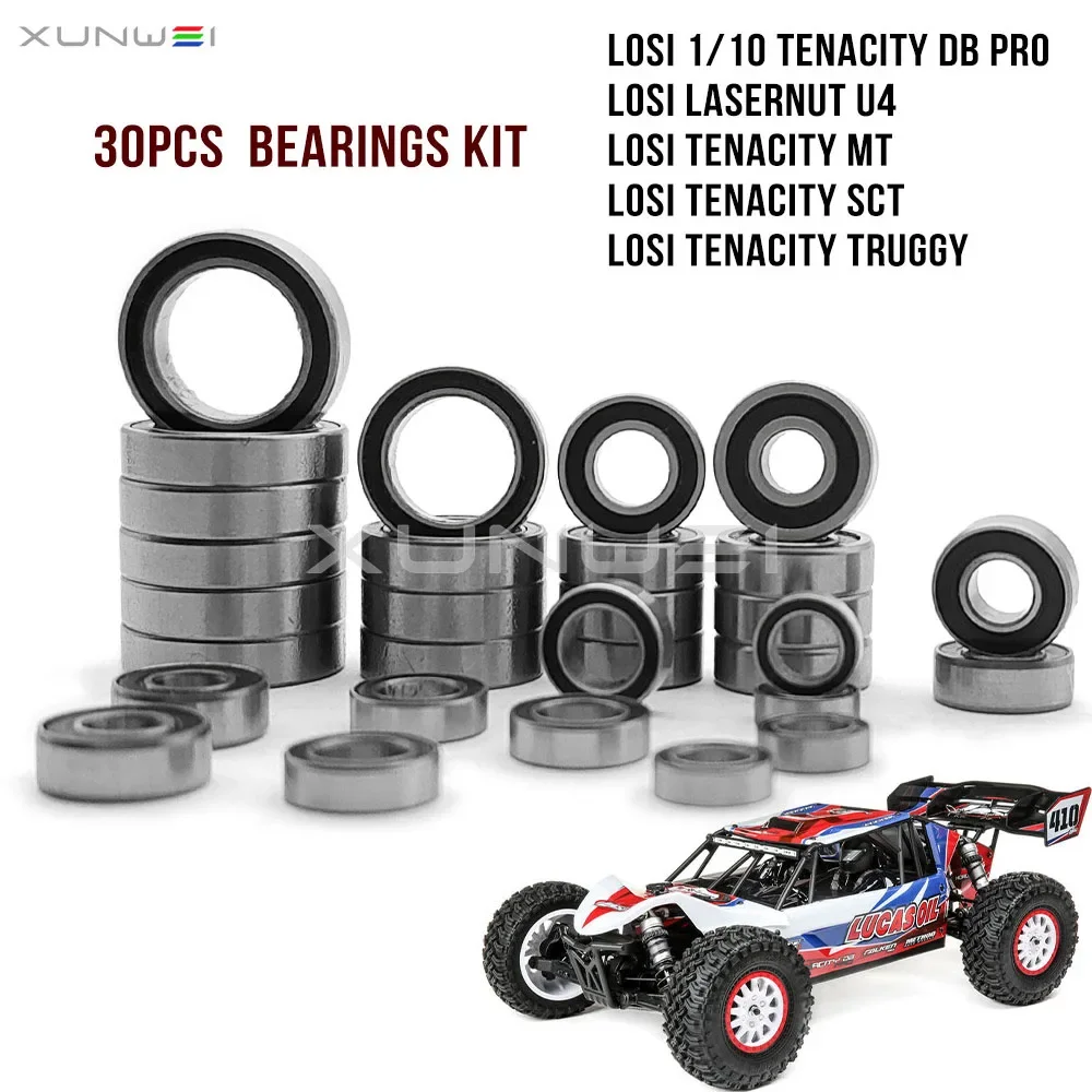 

Полный комплект подшипников (30 шт.) для 1/10 RC Losi, стойкость DB Pro MT SCT Truggy Lasernut U4 RC багги