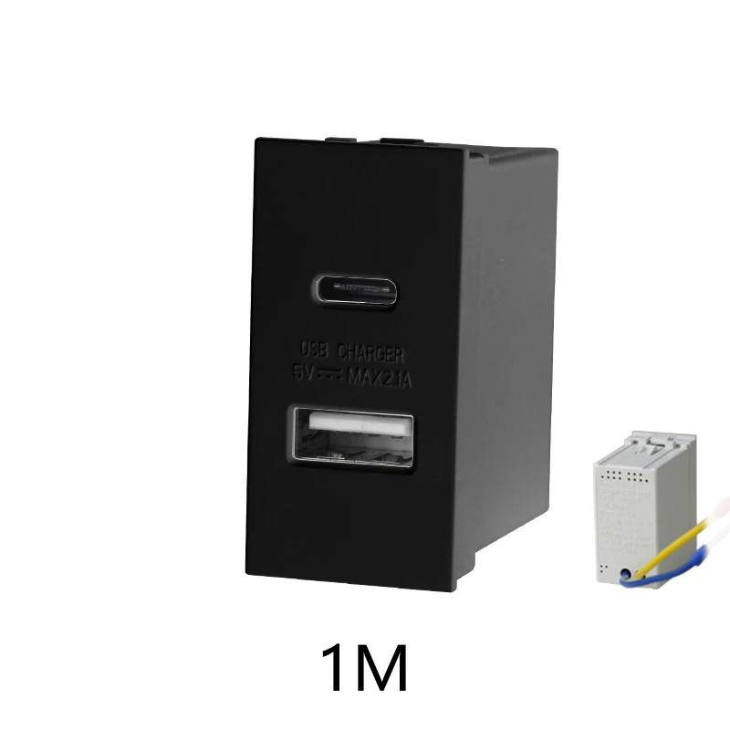 Altantic  DIY Module USB Type C Charging Connector Wall Sockets 45*22.5mm AC 100-240V DC 5V,2A Max.