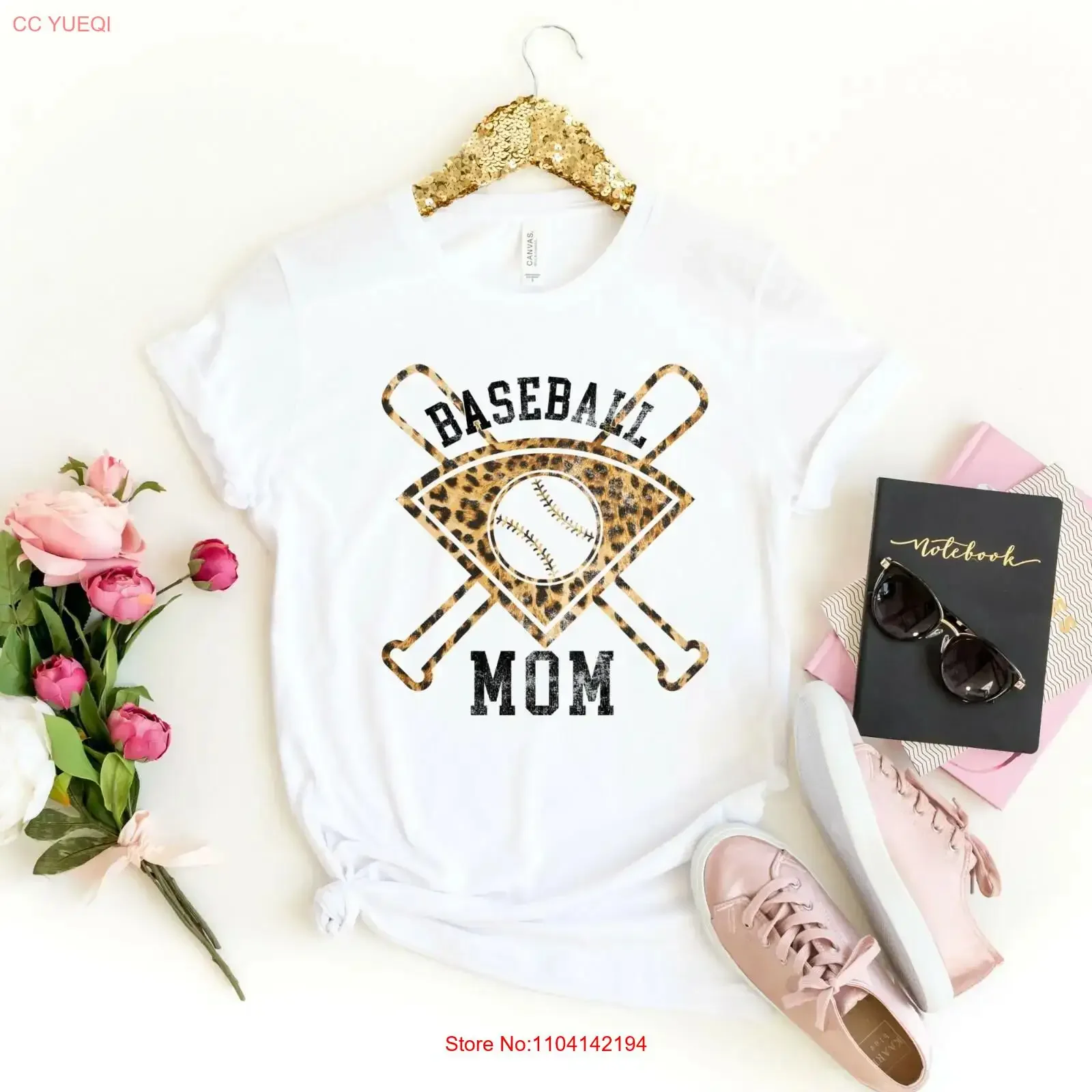 Camiseta Feminina Esportiva para Mães de Beisebol, Estilo Casual Vintage Lavado, Confortável e Elástica