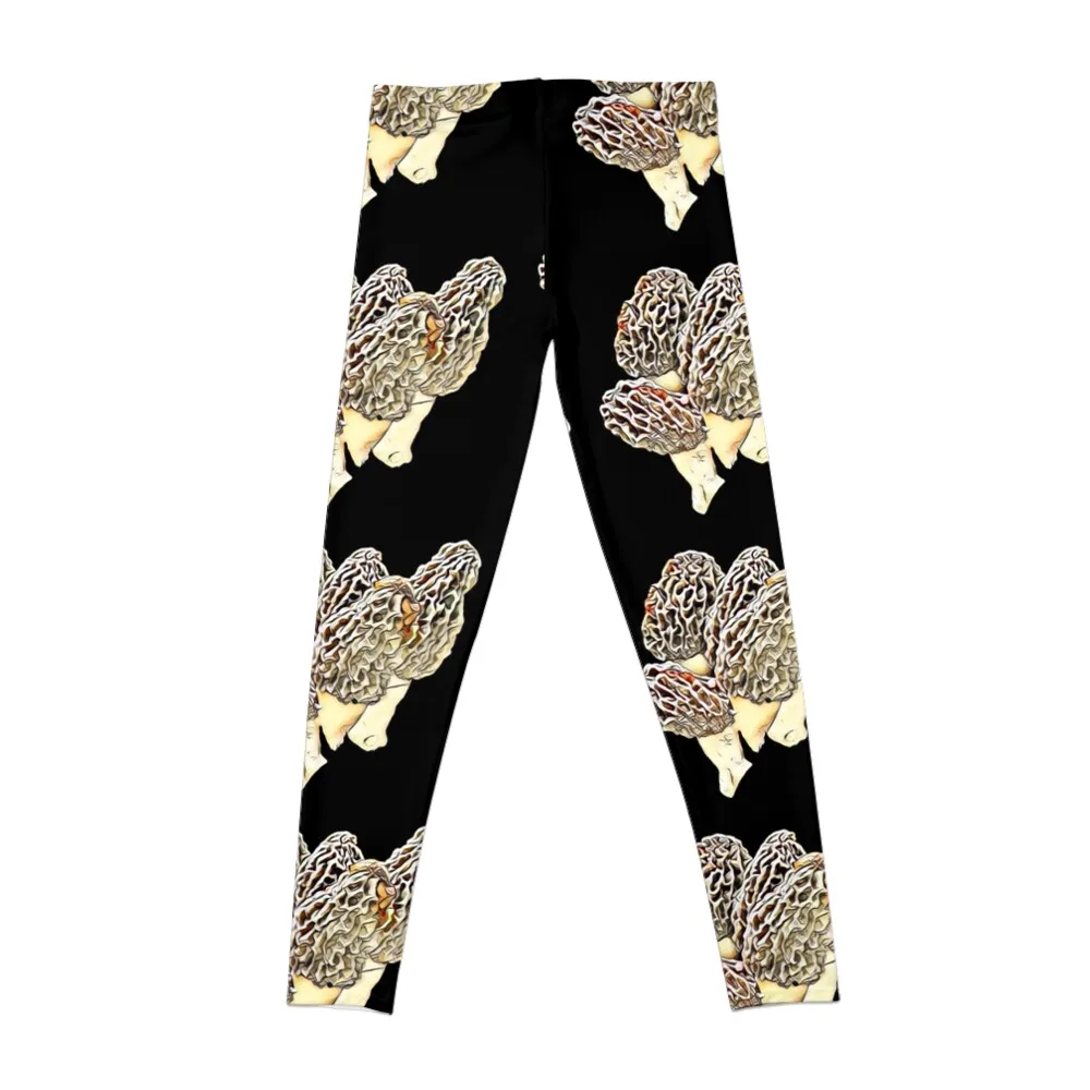 Artistic Morel Mushrooms Leggings gym pants Fitness woman Womens Leggings