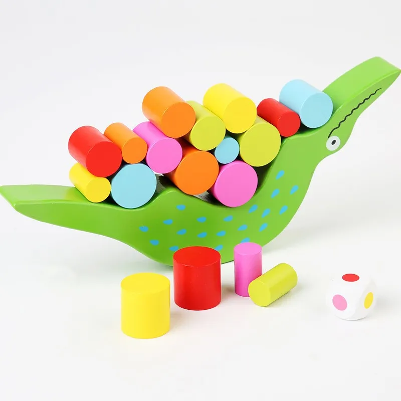Crocodile Balance Beam Children's Stacking Fun Puzzle Building Blocks