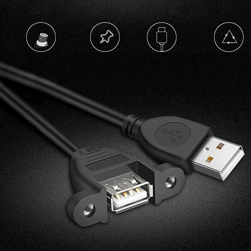Portable USB Male to Female Data Cord Support 480Mbps Data Transmission Speed