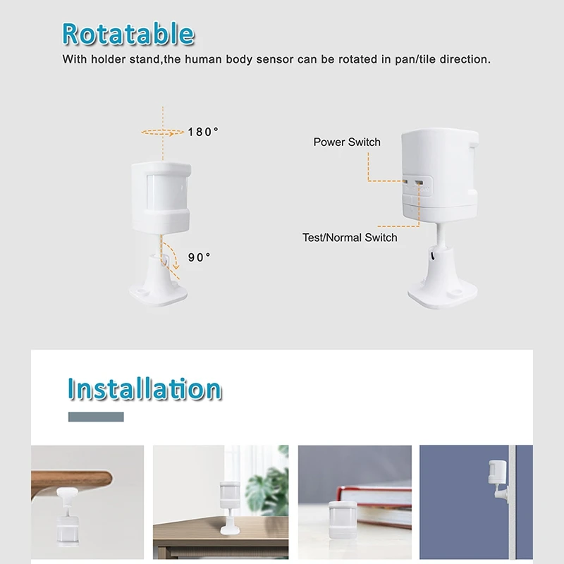 2 szt. P20 433 MHz bezprzewodowy detektor podczerwieni zapobiegający zwierzęciu kryty czujnik ruchu PIR dla WIFI GSM System alarmowy w domu