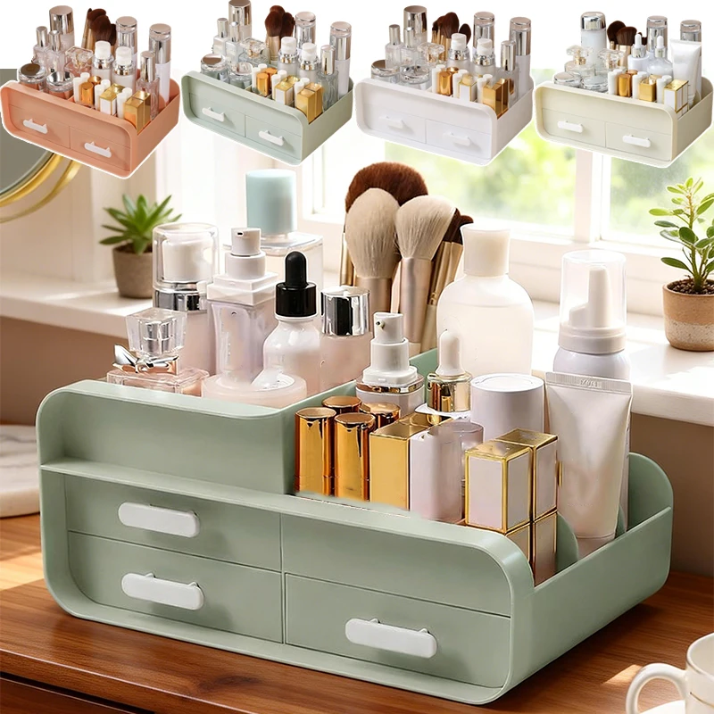 

Multi Functional Dressing Table Bathroom Cosmetics Storage Box Large Capacity Office Stationery Sorting Desktop Storage Box