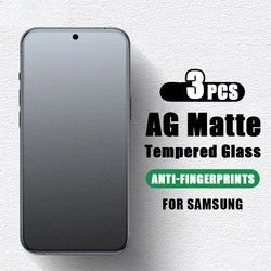 3Pcs Matte Tempered Glass For Samsung Galaxy A55 A35 A25 A15 A05S M55 M15 C55 Screen Protectors For Samsung A53 A52S A51 A50
