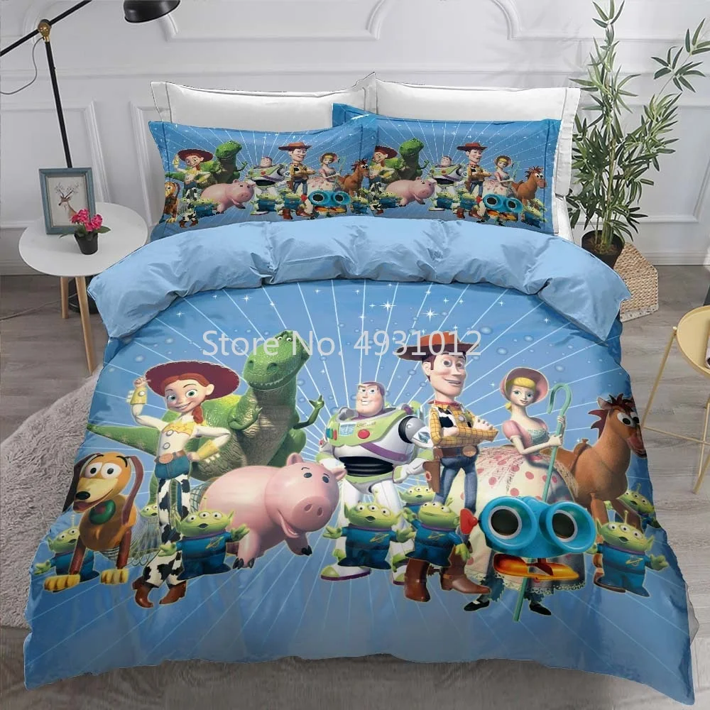 Disney Anime Toy Story Bedding Set Duvet Cover Sets Twin Full Queen King Sizes 3pcs Children Home Textiles Bedroom Decoration