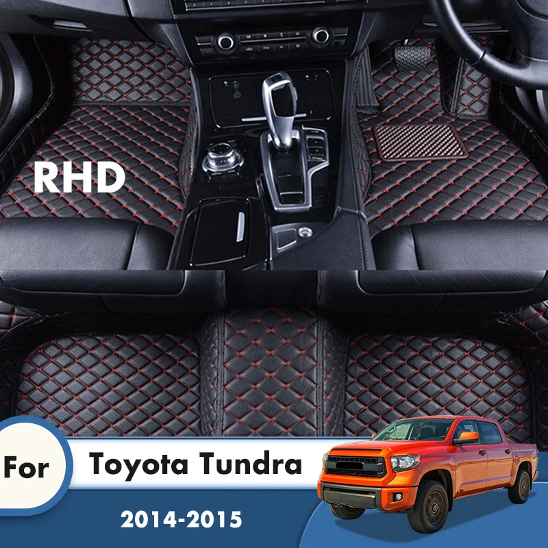 

RHD Car Floor Mats For Toyota Tundra 2015 2014 Carpets Custom Auto Accessories Interior Foot Pads Styling Covers Waterproof Rugs