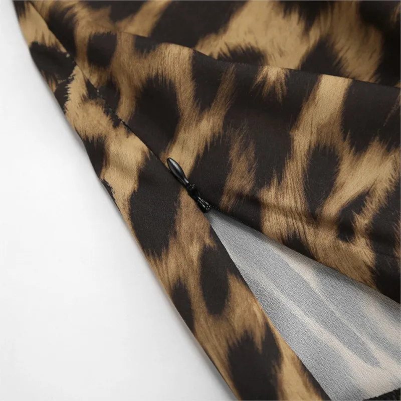 Seksowna długa spódnica w panterkę damska letnia moda codzienne spódnice z wysokim stanem spódnica typu rybka obcisła elegancka na imprezę odzież plażowa 2025