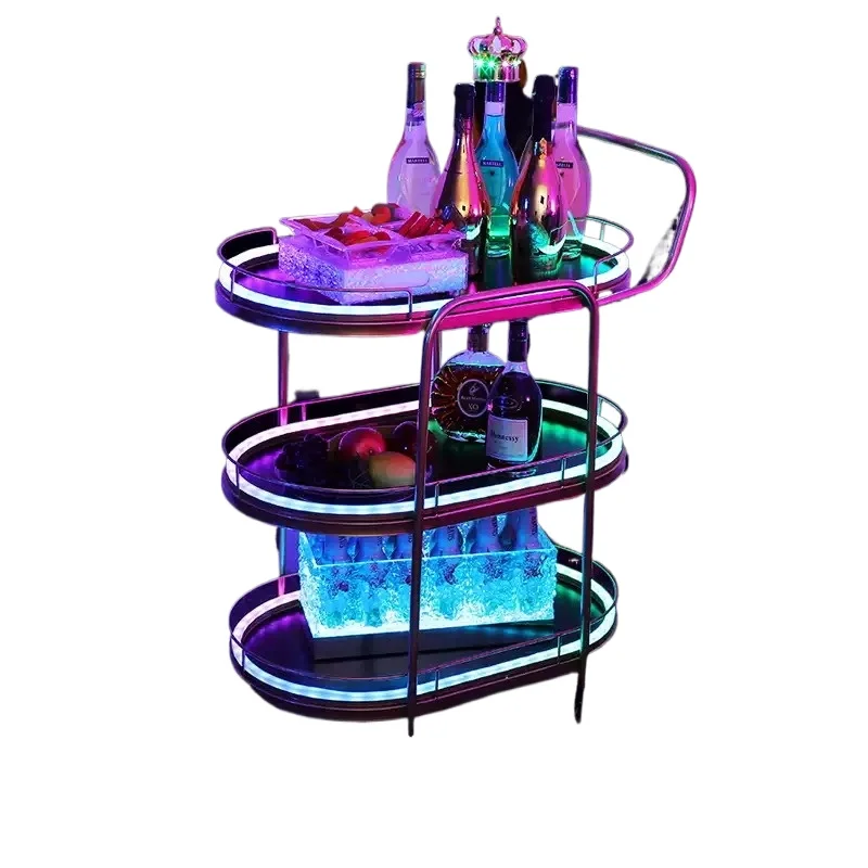 Luminous wine cart Food delivery cart LED wine cart