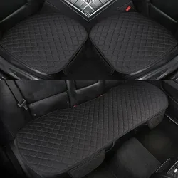 Linen Car Seat Cover Quality Flax Breathable Car Seat Cushion Anti Sratch Chair Protector Pad Universal for Sedan Suv