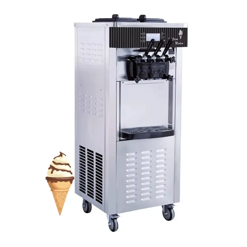 

Automatic 3 Flavors Ice Cream Making Ice Cream Maker Commercial Soft Serve Ice Cream Machine for Business Fast Food Truck Price
