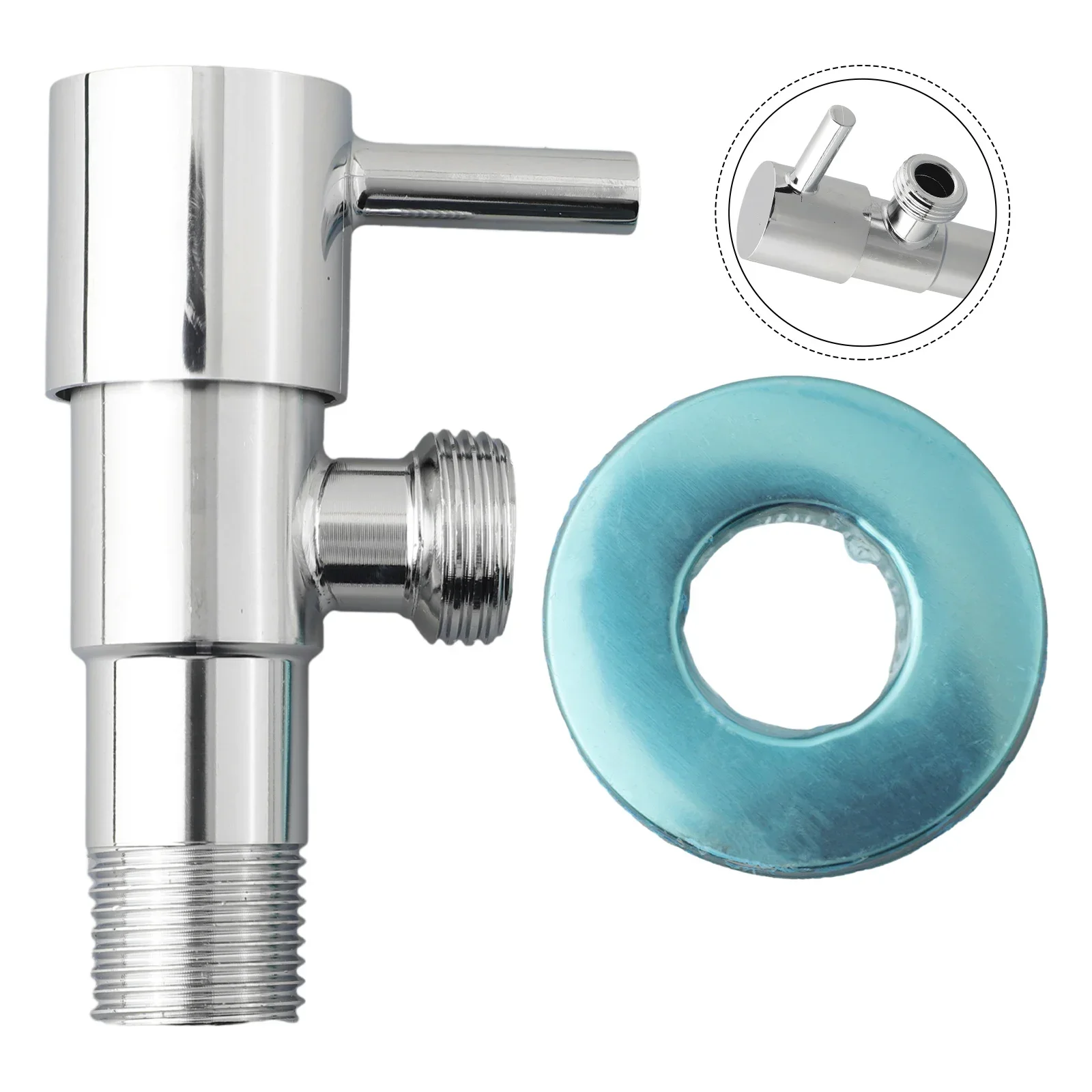 New Stainless Steel Faucet Triangle Valve  Inlet Water Stop Valve Hot Cold Water Heater Toilet Copper Core Switch Valve