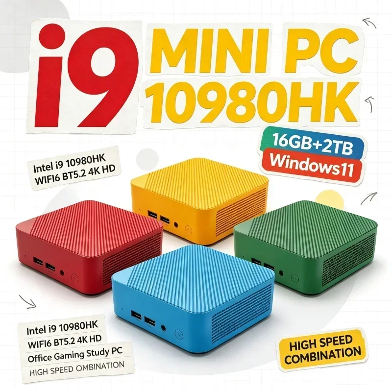 Intel All‑in‑one Compact Mini Desktop PC Intel Core I9‑10980HK 16GB RAM 1‑2TB SSD Windows11 WiFi6 BT5.2 Small Host For Home Office Use - Aliexpress Deal
