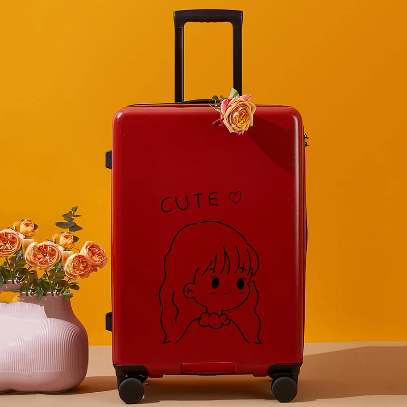 Luggage trolley case Female cute 24 "student travel suitcase male 20 children fashion Internet celebrity