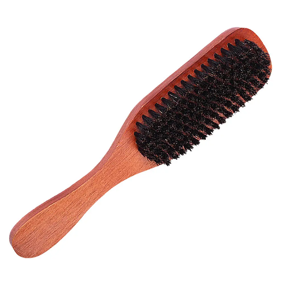 

Деревянная расческа с щетиной для укладки бороды и волос, инструмент для бритья, аксессуар для самостоятельной стрижки и ухода за волосами, 1 шт.