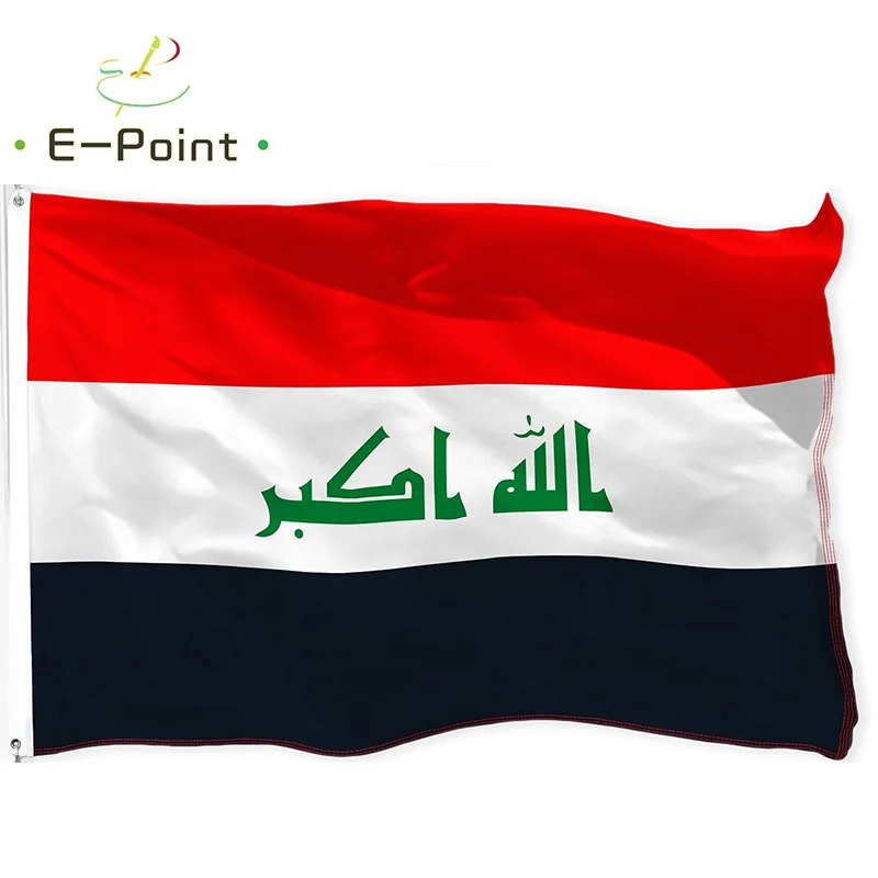 Iraq National Flag 2ft*3ft (60*90cm) 3ft*5ft (90*150cm) Size Christmas Decorations for Home Flag Banner