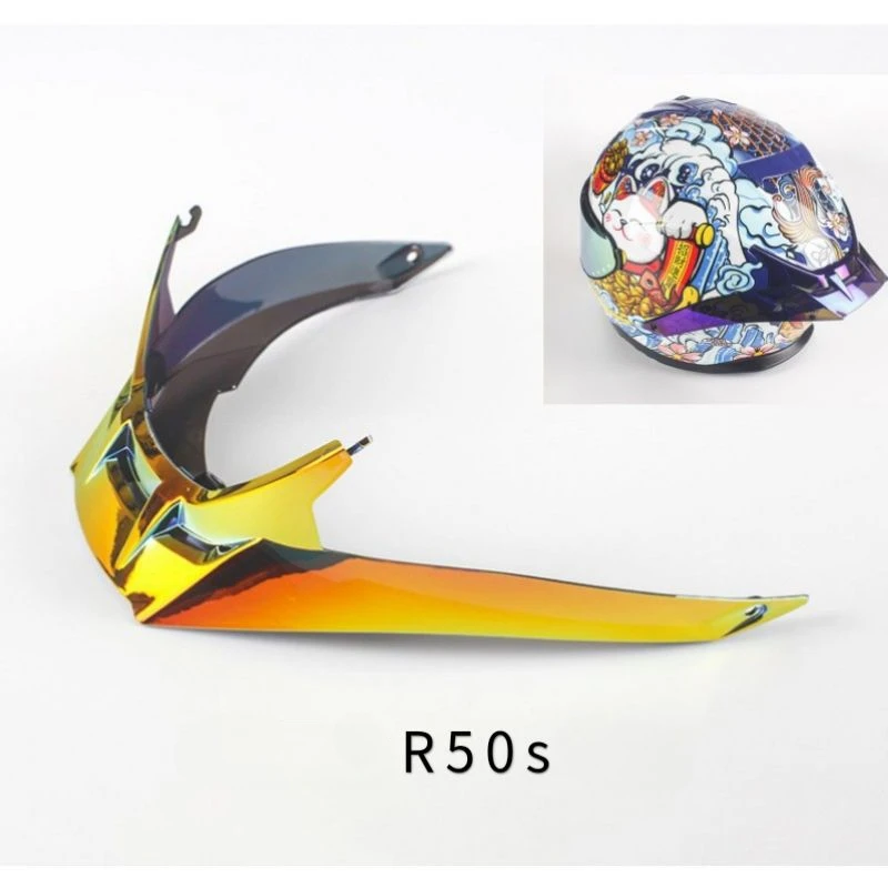 

For Morex R50S Helmet with Large Tail Wings Locomotive Air Spoiler Modified Electroplated Motorcycle Helmet Accessories