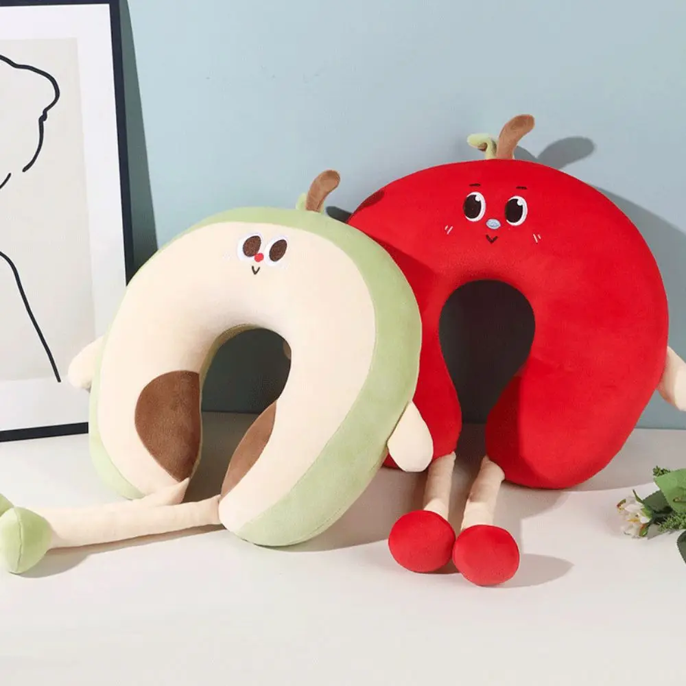 

Adorable Cartoon Fruit Shape Neck Pillow PP Cotton Fluffy Travel Pillow Slow Rebound Soft Office Nap Pillow Adult