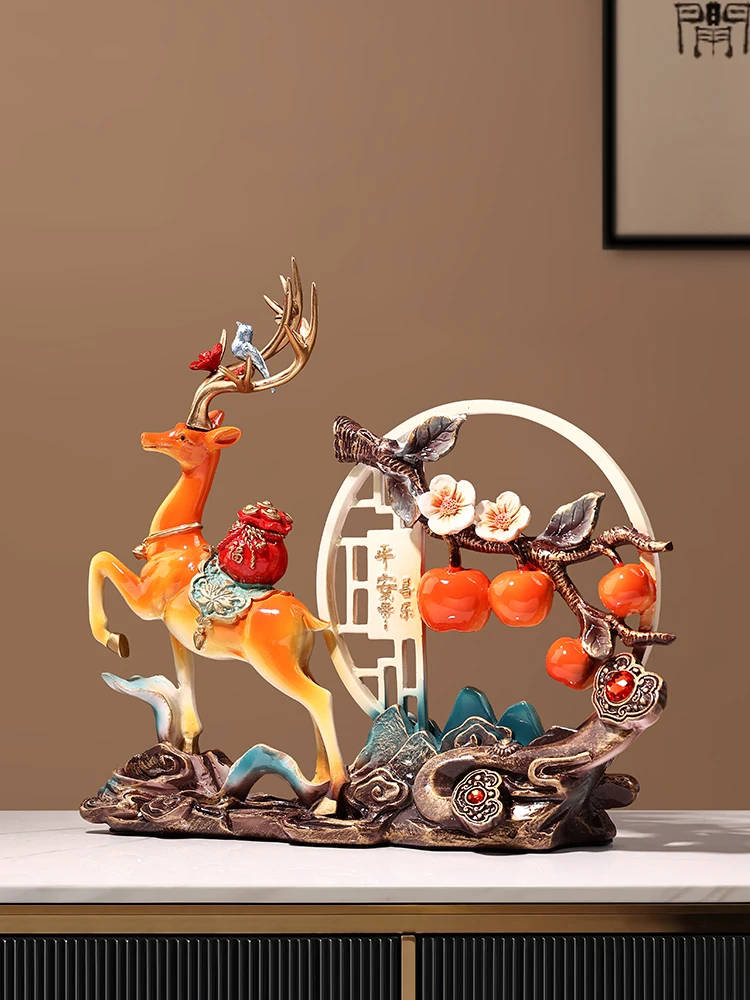 

Everything goes smoothly reindeer statue home living room TV cabinet wine cabinet decorations peace joy housewarming gifts