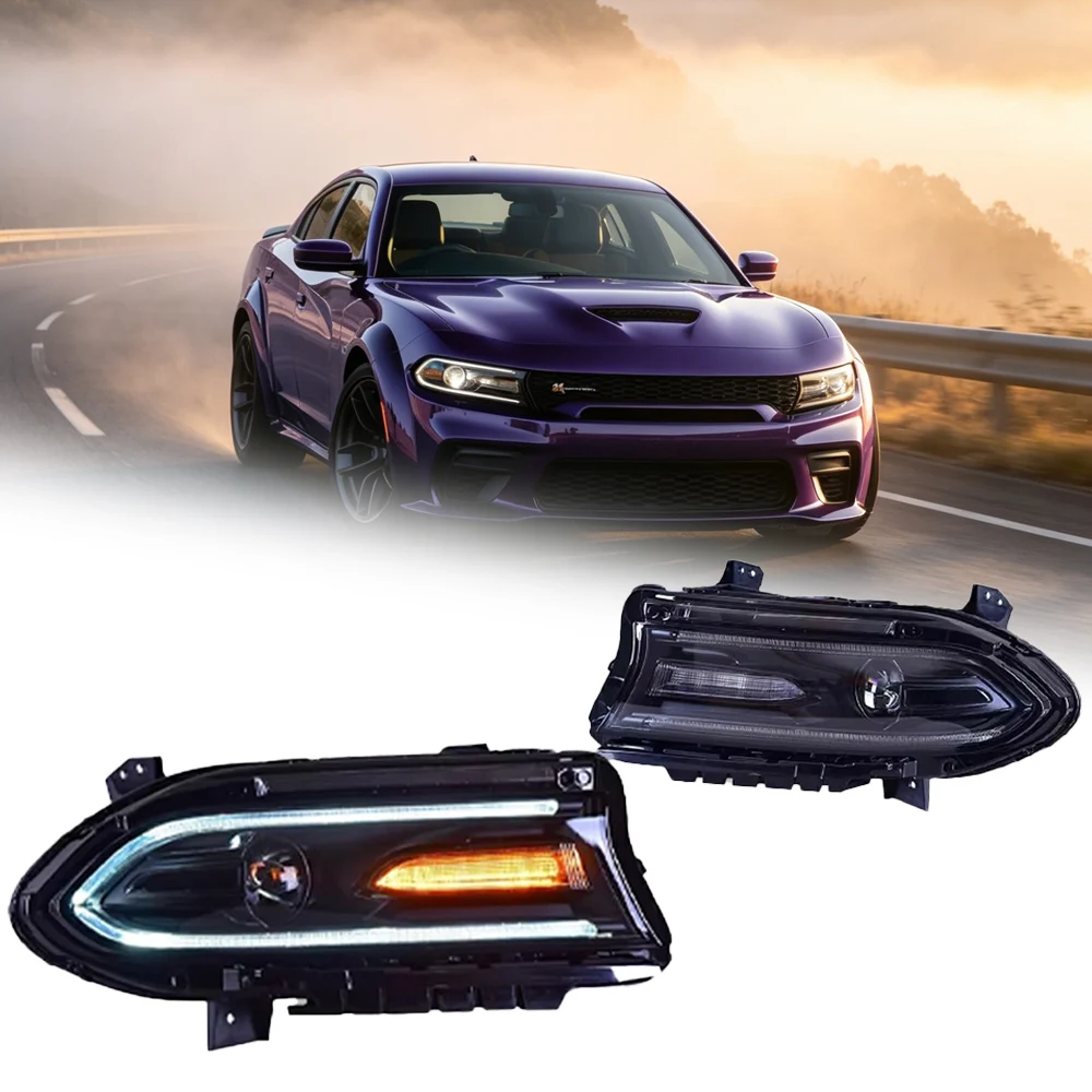

Автомобильные фары TYPY для Dodge Charger 2015-2019, светодиодные проекционные фары, дневные ходовые огни, автоаксессуары