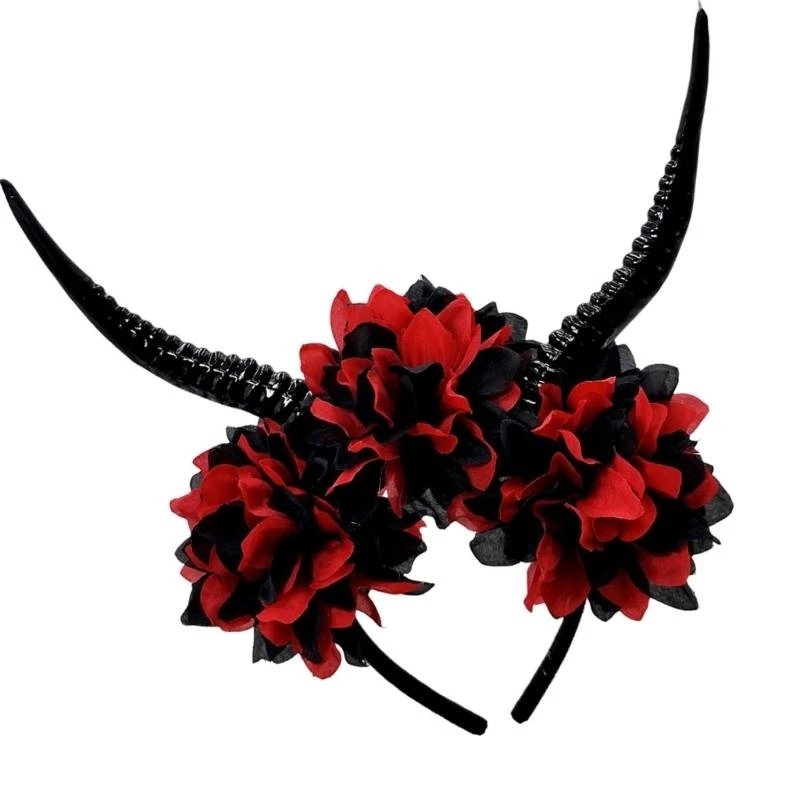 5ASD Antelope Horn Design Resin Resin Band for All -Play Comple and Actuality Event Event Acture Awalween Party Hair Assactory
