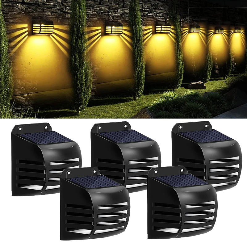 

Solar Fence Light LED Solar Wall Light IP65 Outdoor Waterproof Garden Lamp Suitable for Stair Path Backyard