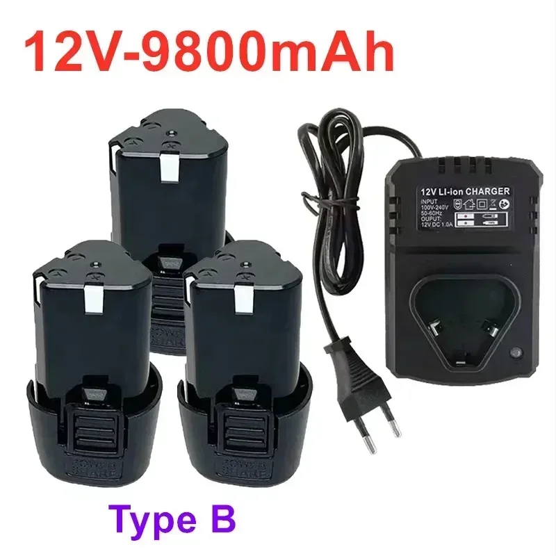 Original 12V 9800mAh Type B electric tool universal charging battery, electric screwdriver, electric drill lithium-ion battery