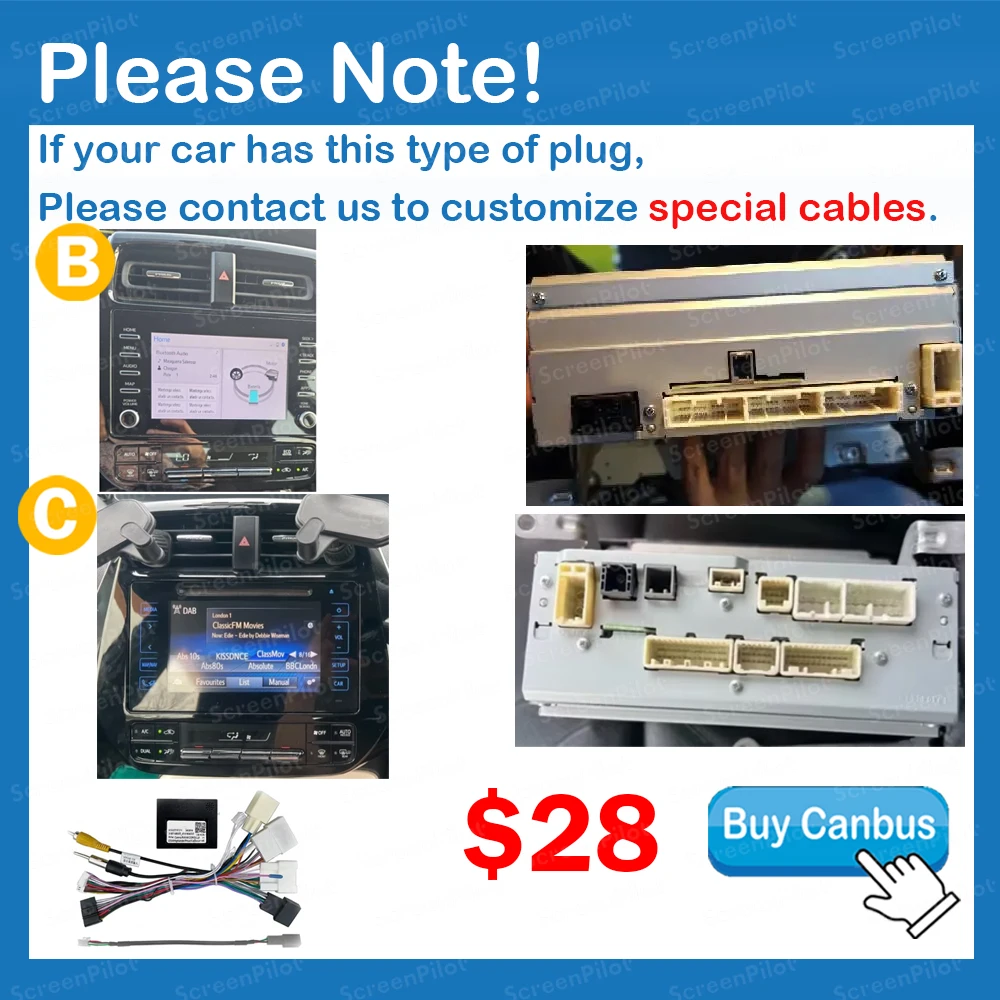 Android 16 Carplay Auto For Toyota Prius XW50 2015-2020 Car Radio Multimedia DSP Video Player GPS Navigation WiFi 5G 2din Stereo