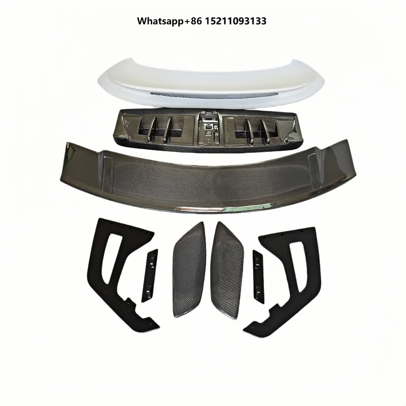 Modified GT3 Style Carbon Fiber Large Rear Wing Ducktail Spoiler With Vent Hole for New 911 992 Aerodynamic Mod Kit
