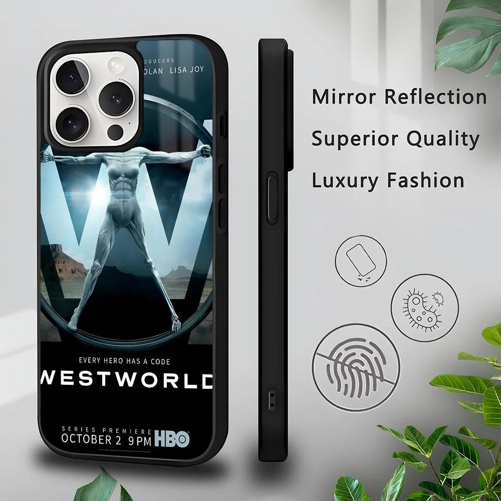 

W-Westworld West Tv Phone Case For IPhone 16 15 14 13 Pro Max 11 Mini Alex Mirror For Magsafe Wireless Charging Cover