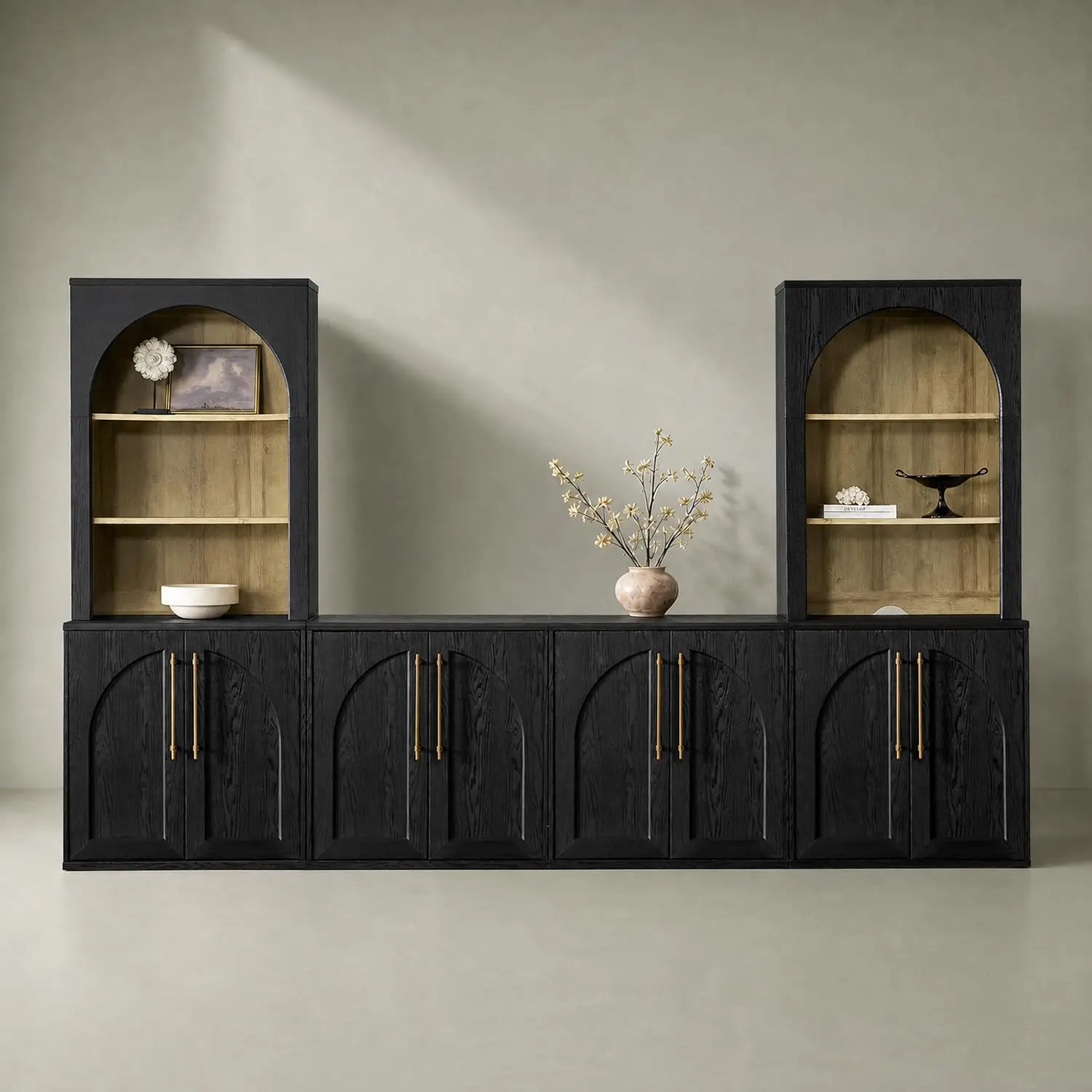 Blake 4 Piece Entertainment Center, Modern Farmhouse