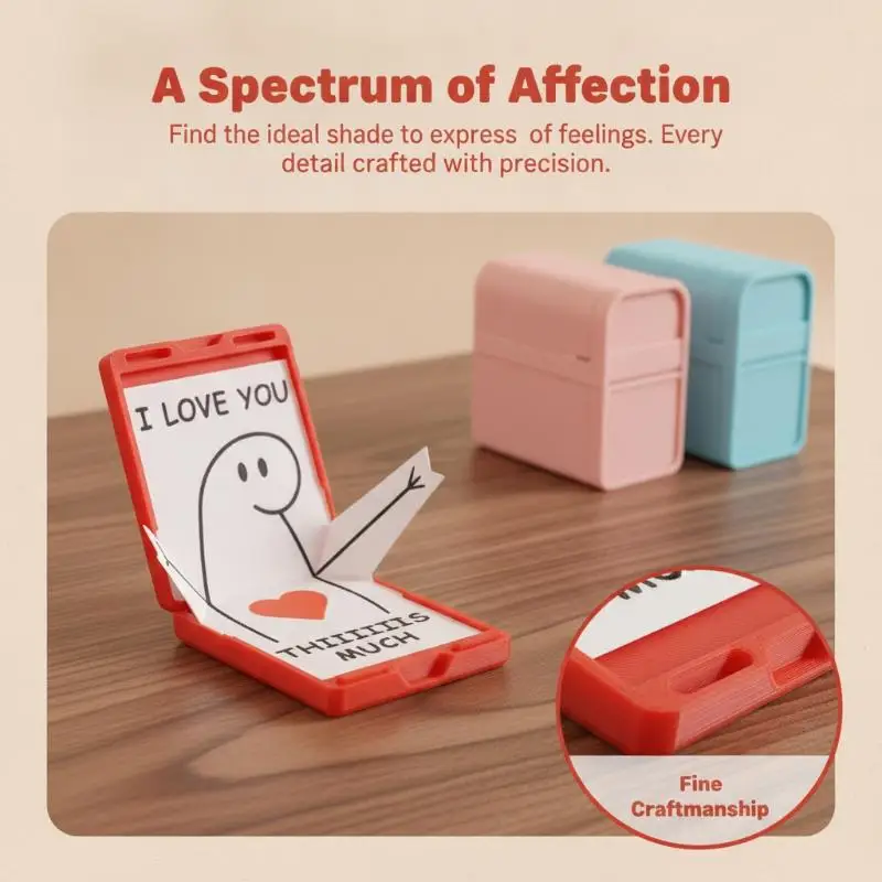 1 Set 3D Printing Love Mailbox Novelty Portable Ornament Cute Desktop Decor For Valentine's Day Gift Collection Supplies