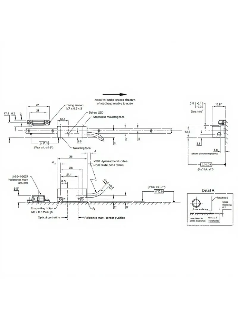 RH200B15A00A Sensor Encoder Decoder Dock Reading Head - High Precision Industrial Component