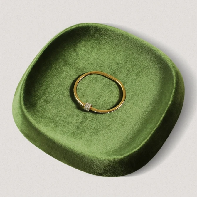 

Premium Velvet Jewelry Store Jewelry Tray Ring Necklace Bracelet Chain Storage Display Plate