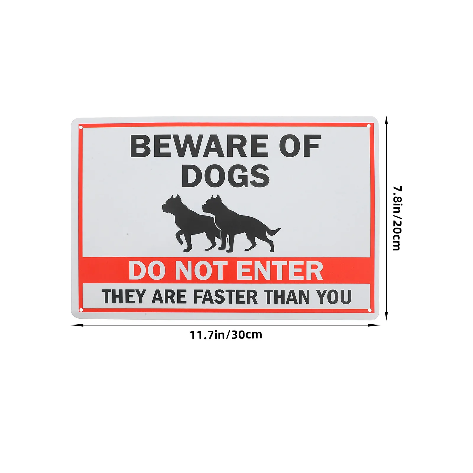 Vintage Metal Tin Beware of Dog Sign Rustic Garden Yard Decor Weatherproof Fade Resistant Pre Drilled Holes Outdoor Indoor Use