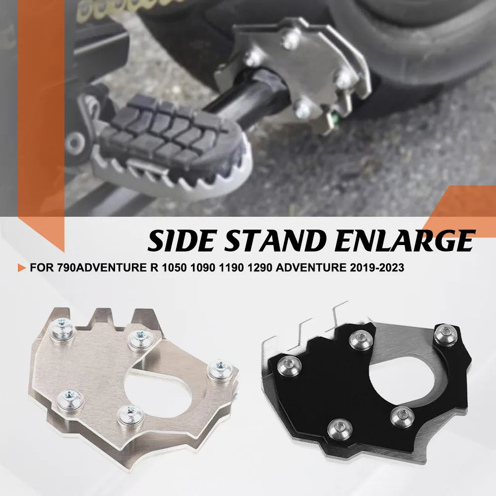 

Motorcycle Kickstand Foot Enlarger Side Extension Stand Support Plate For 790ADVENTURE R 1050 1090 1190 1290 ADVENTURE 2019-2023