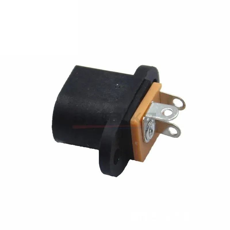 10 peças DC-017 5.5mm * 2.1mm dc fêmea tomada de alimentação com furo de parafuso de orelha 5.5*2.1 dc soquete adaptador conector jack dc017 5.5x2.1