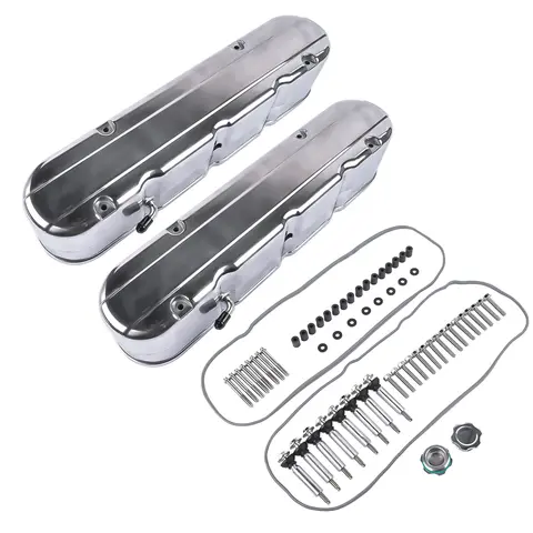 AP02 Polished Engine Valve Covers for Chevy GM LS LS1 LS2 LS3 LS6 LS7 293 325 346 364