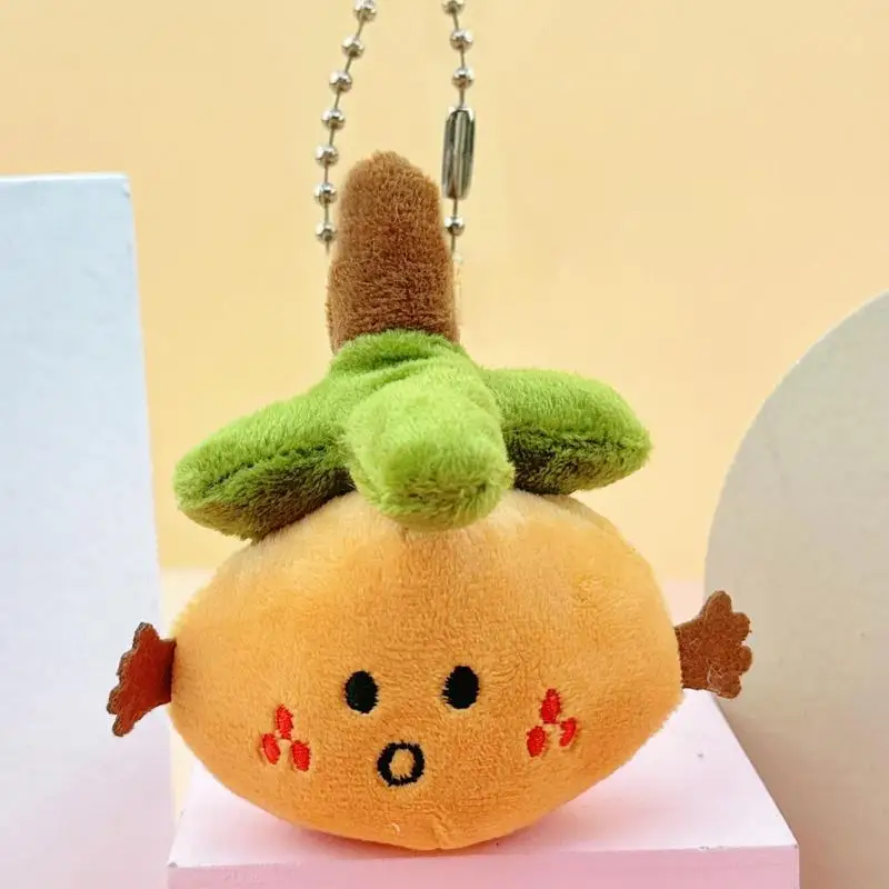 Fruit Keychain Ugly Lucky Orange Plush For Backpacks Bag Charm Funny Kawaii Plush Keychain Soft Plush Toy Dolls For Backpacks