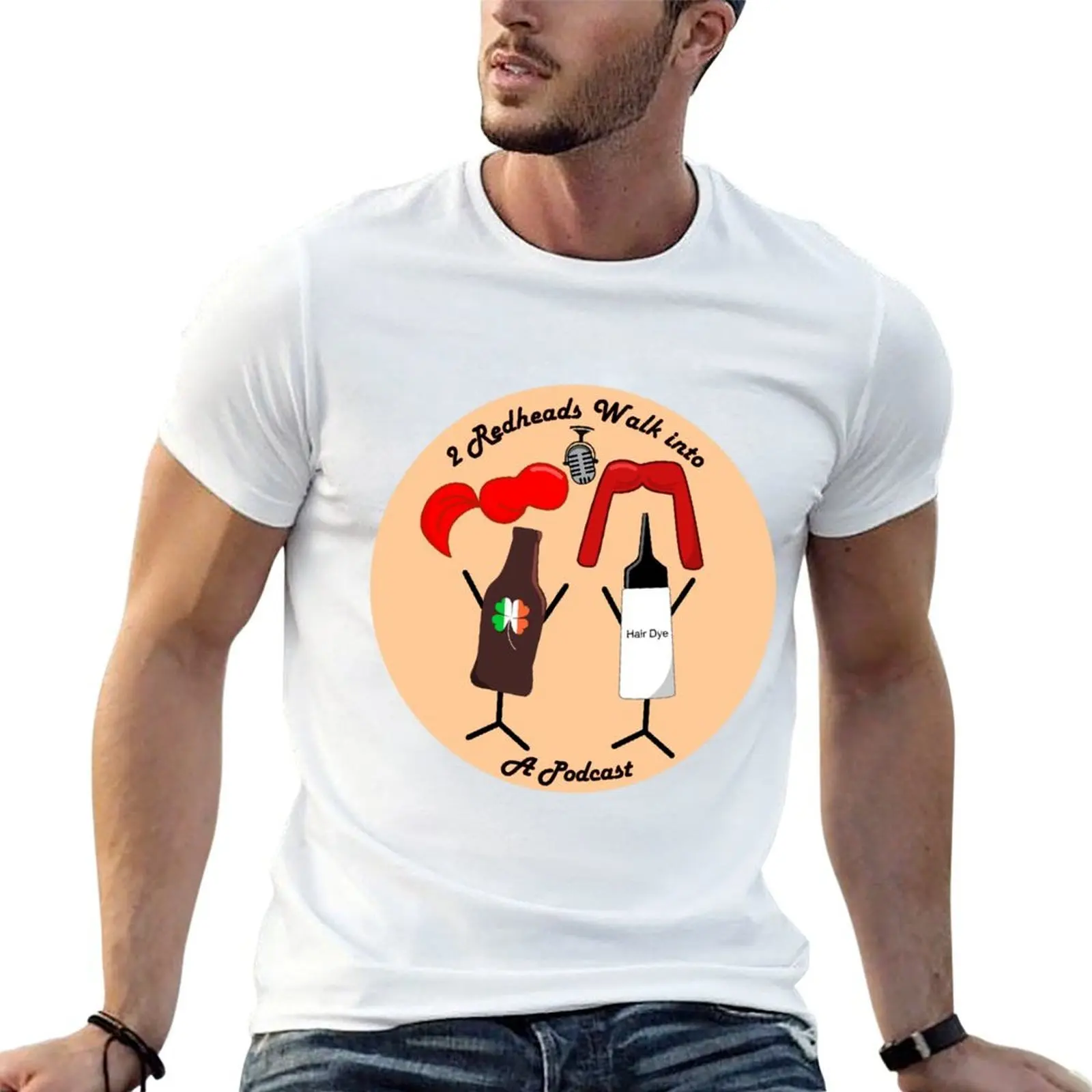2 Redheads Podcast Logo T-Shirt croswit shirt man heavyweights men clothing