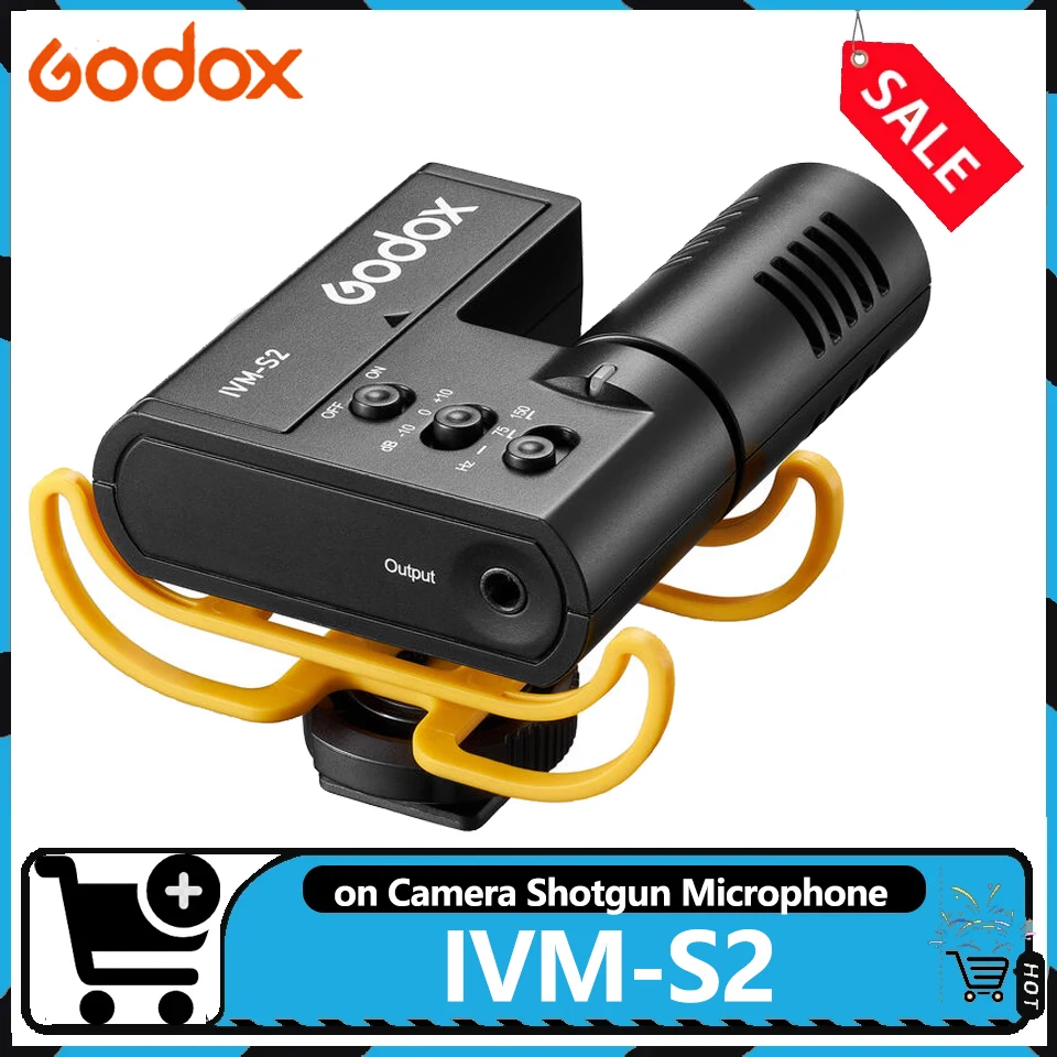 

Микрофон Godox IVM-S2 для камеры, 75-150 Гц, 3-уровневый фильтр низких частот, многофункциональный компактный мини-микрофон для видеостудии