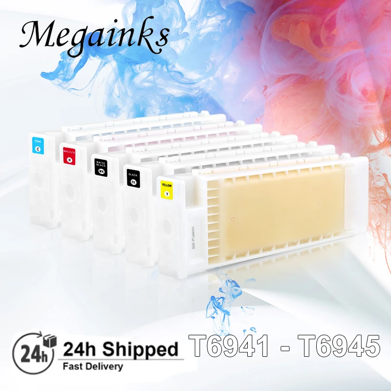 700ml Compatible Ink Cartridge for Epson T6941 T6942 T6943 T6944 T6945 Sure Color T3270 T5270 T7270 T3000 T5000 T7000 Printer