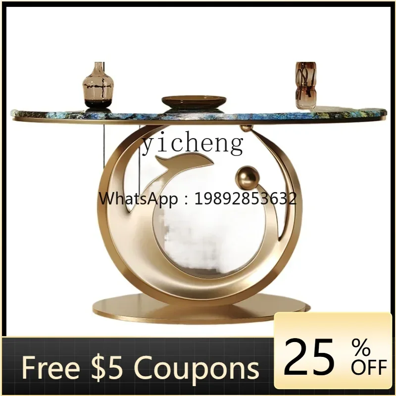 

XLL Modern Light Luxury Slate Entrance Table Living Room Corridor Shelf Entrance Platform