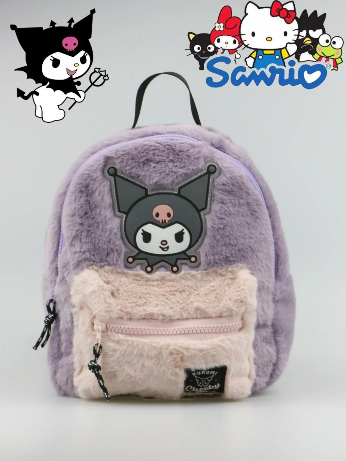 

Sanrio New Cute and Fashionable Black Beauty Children's Schoolbag Cartoon Plush Girls Kindergarten Mini Small Class Backpack