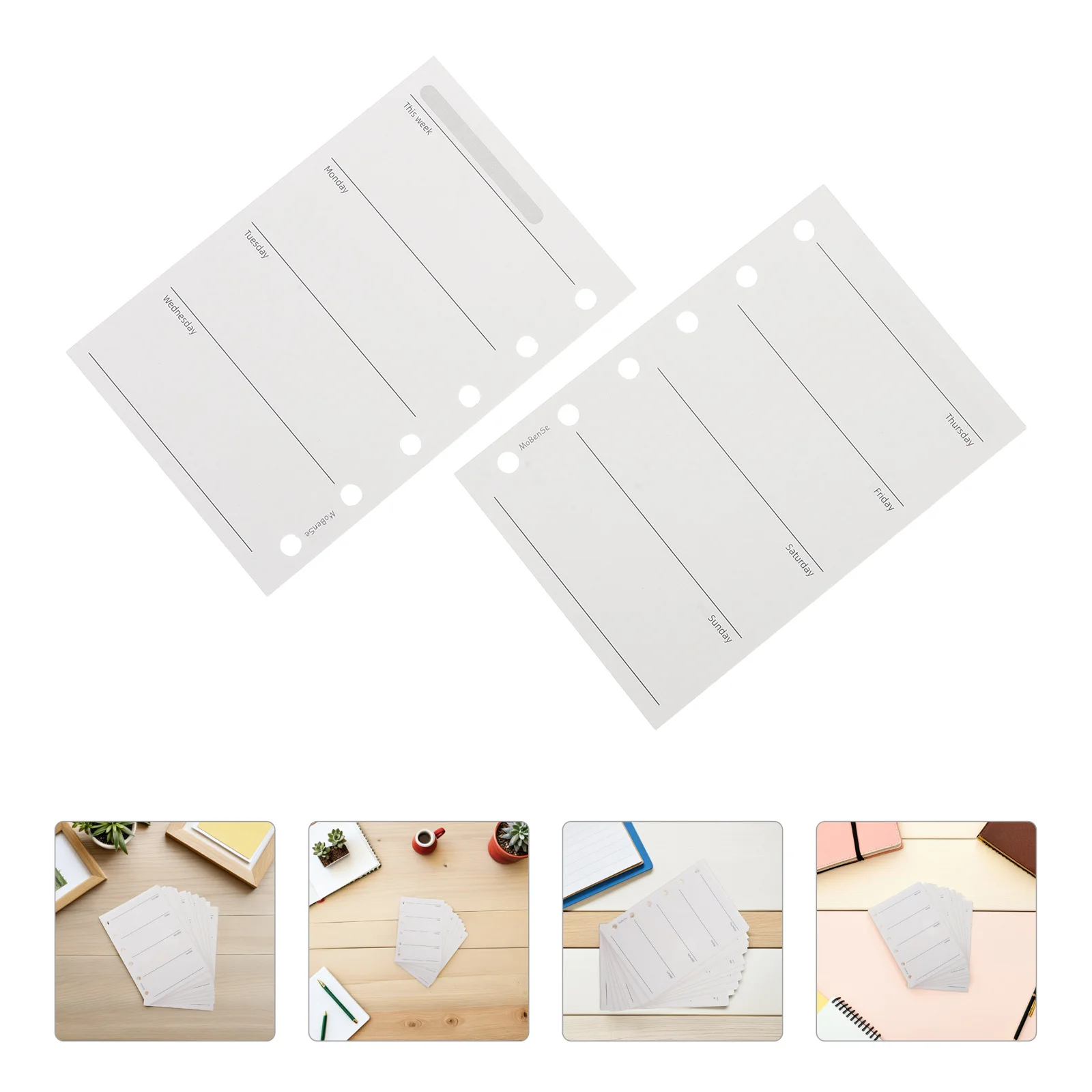 

200Pcs Personal Planner Inserts A7 Weekly Refills 6-Hole Binder Paper 4.7x3.1 Lined Double-Sided Planner Sheets