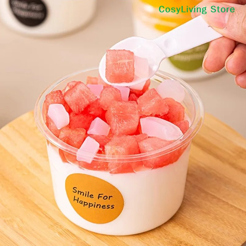[CL]10/50Pcs Transparent Dessert Cup With Lid Ice Cream Cups Baking Packaging Container For Pudding Yogurt Cups Mousse Cake Box image 3