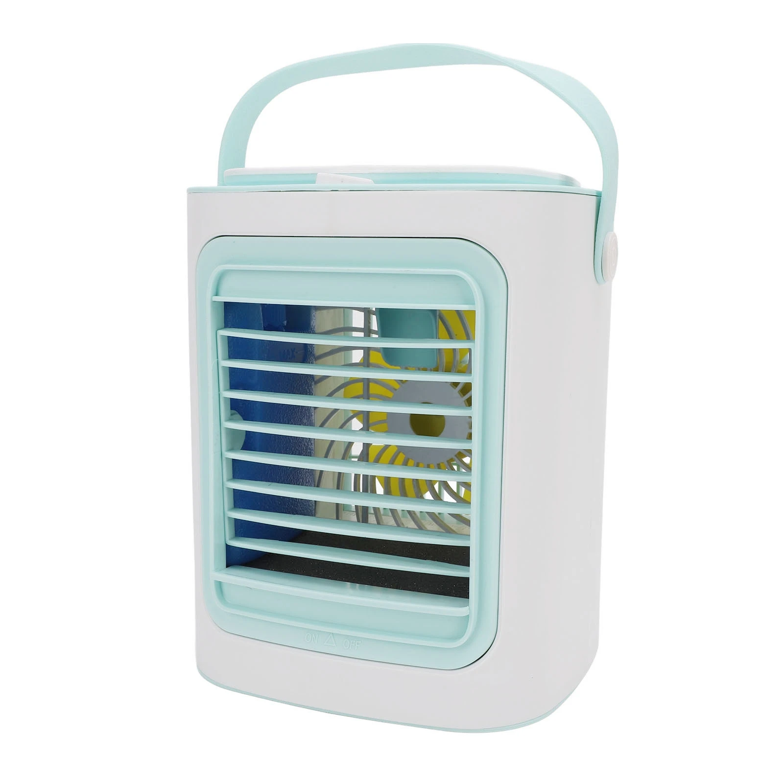 Portable Air Conditioner Personal Evaporative Air Cooler with 3 Wind Speed 2 Fog Modes 7 Color Light Quiet USB Desktop