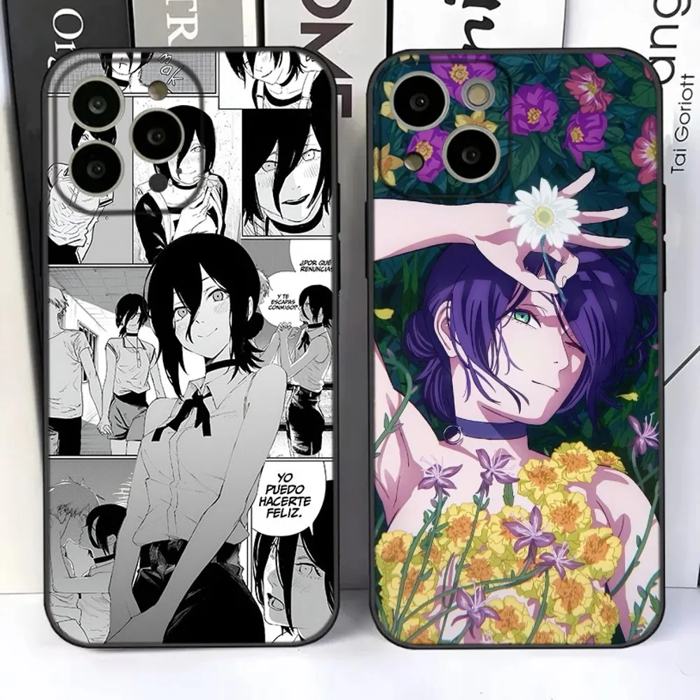 

Chainsaw Man R-Reze Phone Case For iPhone 16e,16,15,14,13,12,11 Plus,Pro,Max,XR,XS,X,7,8 SE,Mini Silicone Soft