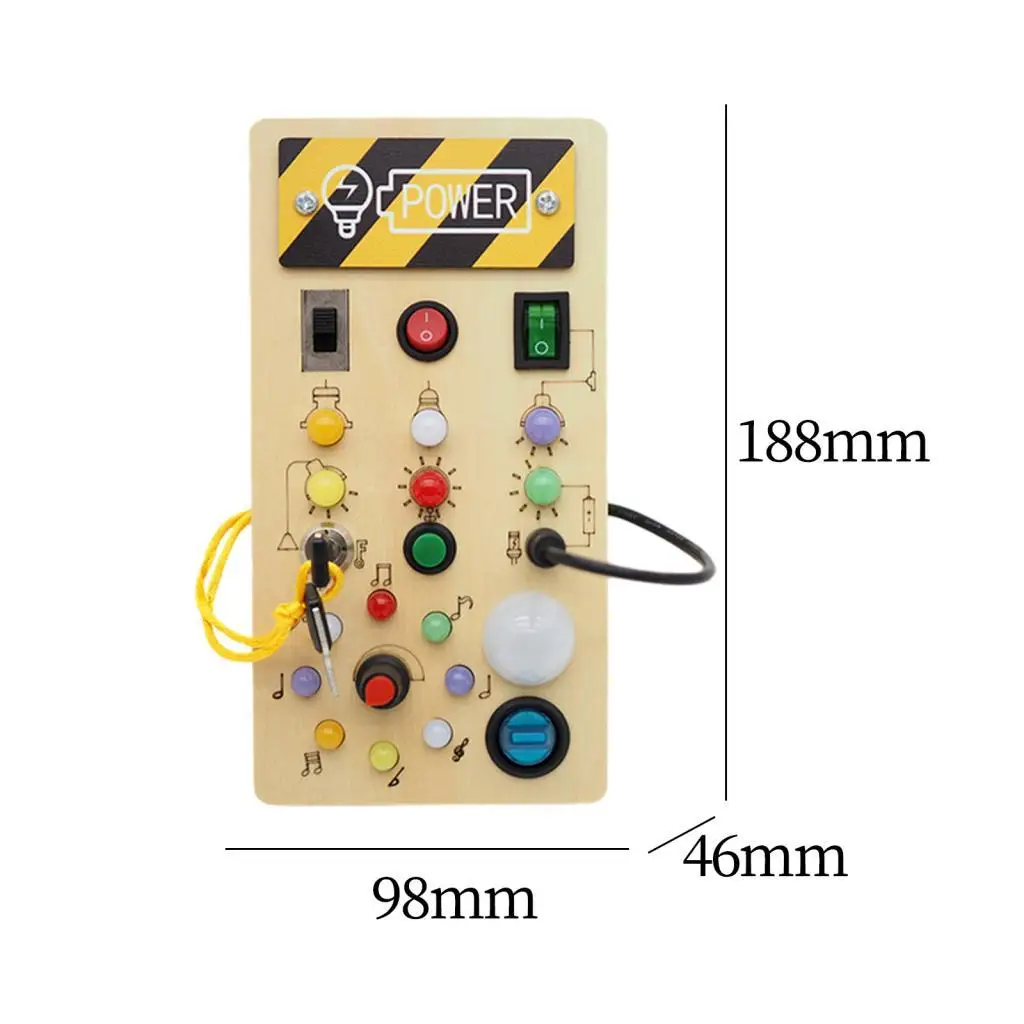 Light Up Busy Sensory Board, Montessori Toy, Switch Board para Atividades