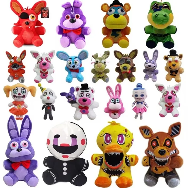 New FNAF Plush Toys Kawaii Freddys Animal Foxy Bonnie Bear Ribbit Stuffed Plush Toys In Stock Plush ​Birthday Gift For Kids